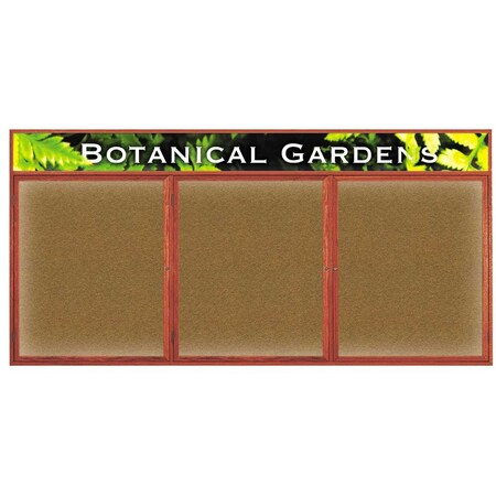 United Visual Products Open Faced Traditional Rounded Corkboard UV642ARC-WHITE-DRKSPR